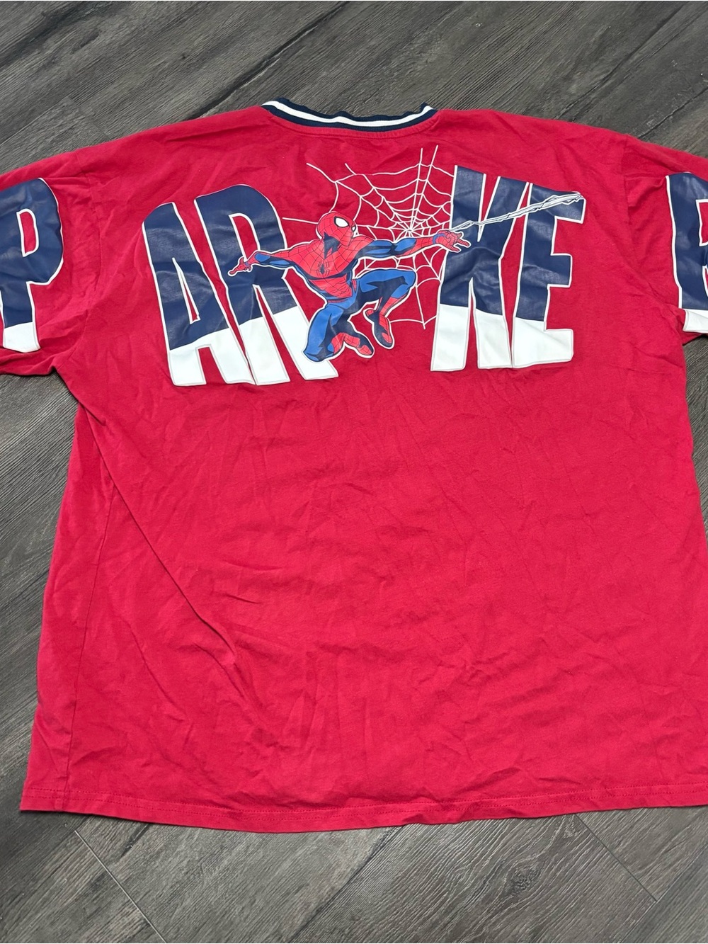 Marvel Spider-Man Red Graphic Print Embroidered Peter Parker Shirt BoxLunch 2XL